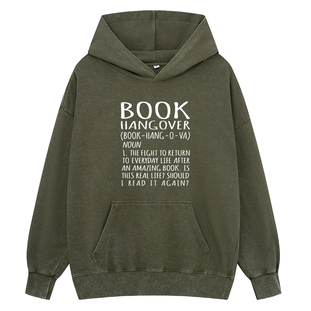 Pagewings Book Hangover Unisex Washed Hoodie