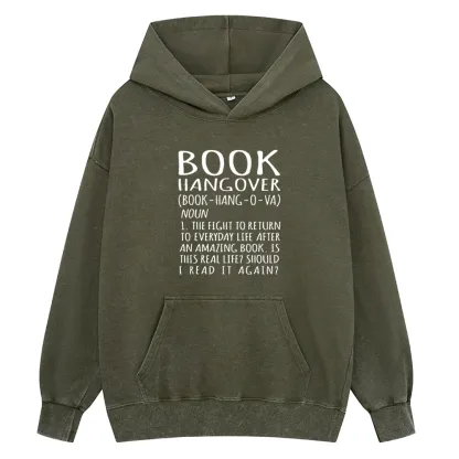 Pagewings Book Hangover Unisex Washed Hoodie