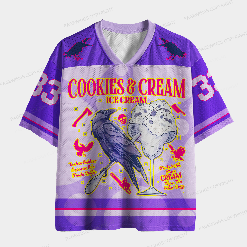 Pagewings Ice Cream Unisex Mesh Jersey