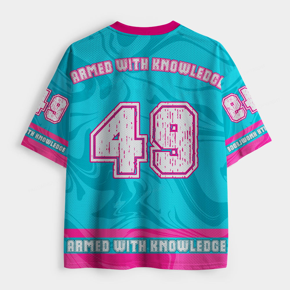 Pagewings Armed With Knowledge Unisex Mesh Jersey