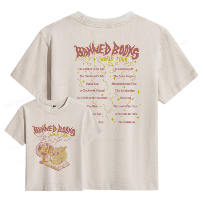 Pagewings Banned Books World Tour Women's Washed T-shirt