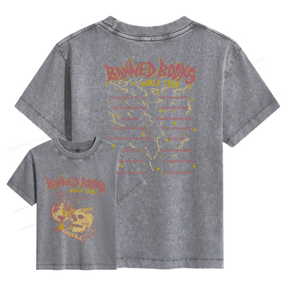 Pagewings Banned Books World Tour Women's Washed T-shirt