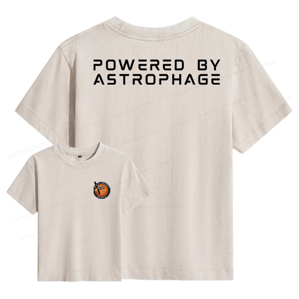 Pagewings Powered By Astrophage Women's Washed T-shirt