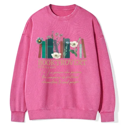 Pagewings Booktrovert Unisex Washed Sweatshirt