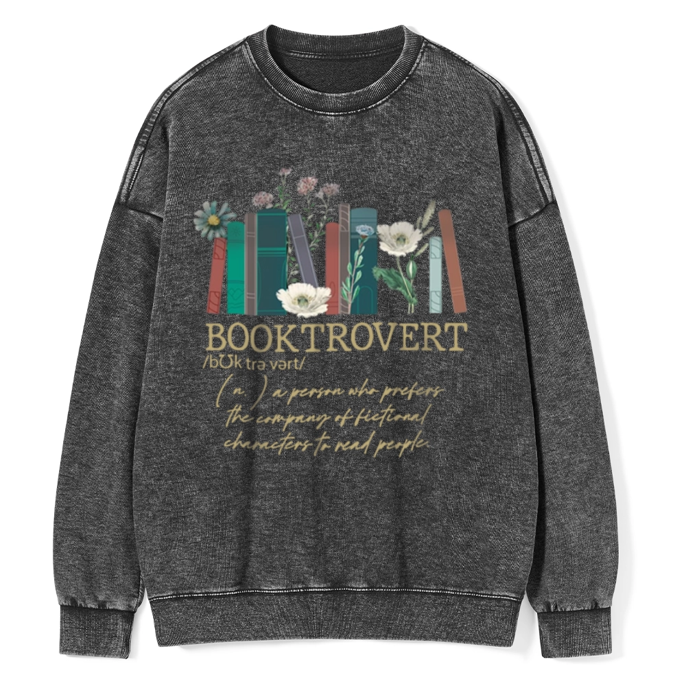 Pagewings Booktrovert Unisex Washed Sweatshirt