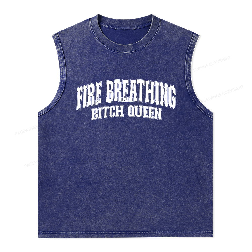 Pagewings Bookish Queen Unisex Washed Tank Top