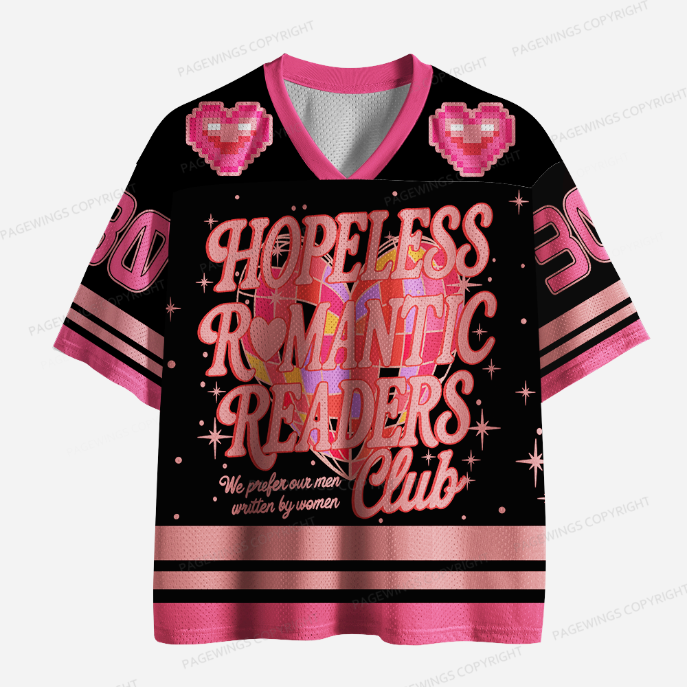Pagewings Hopeless Romantic Readers Club Unisex Mesh Jersey