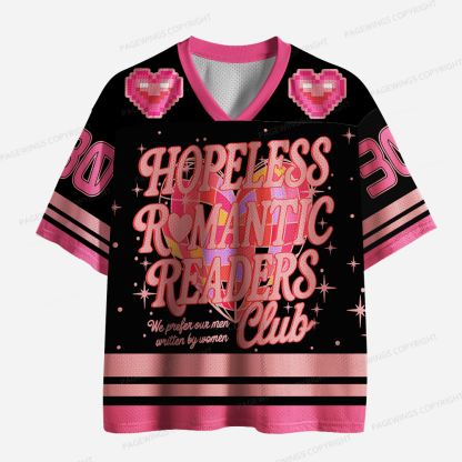 Pagewings Hopeless Romantic Readers Club Unisex Mesh Jersey