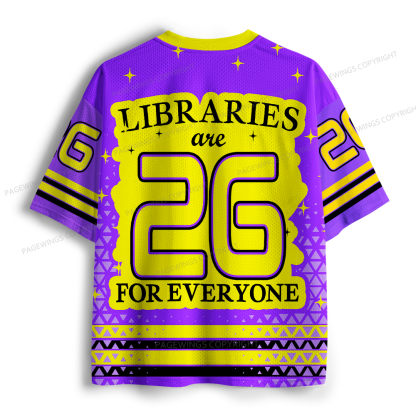 Pagewings Libraries Are For Everyone Unisex Mesh Jersey
