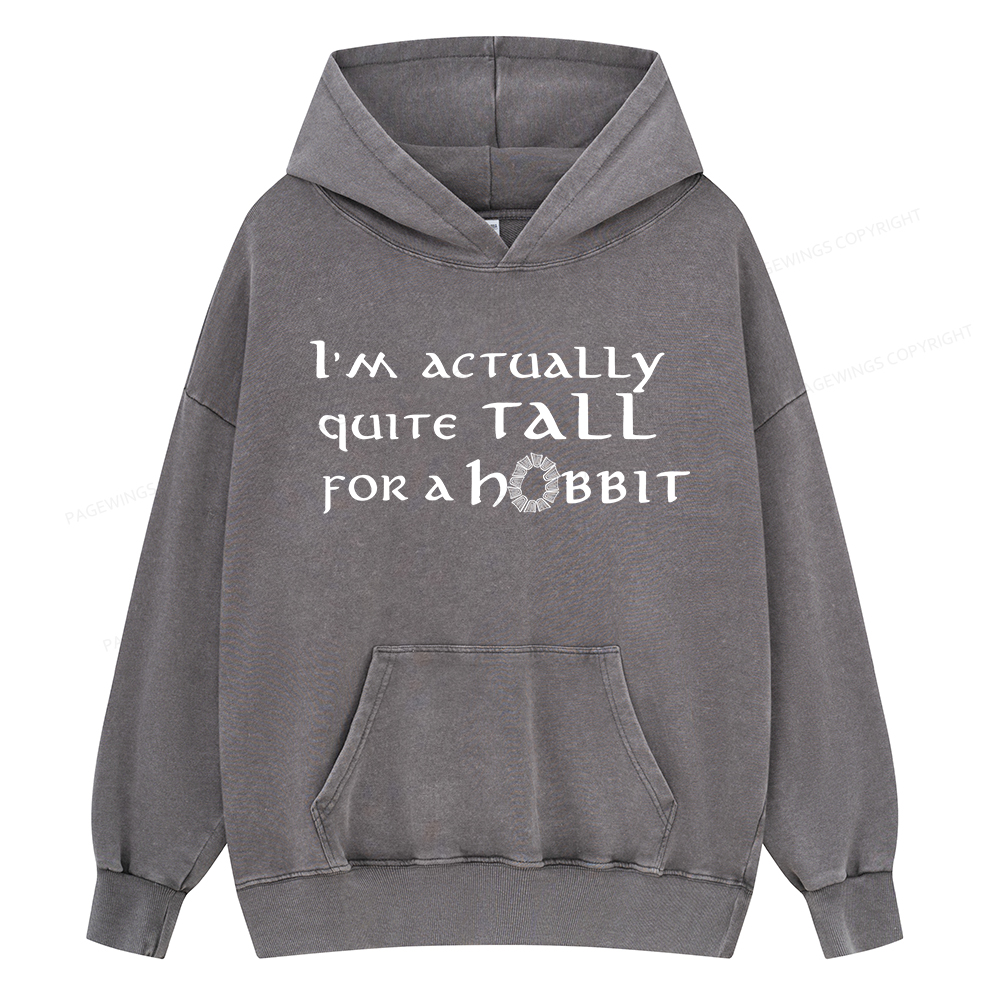 Pagewings I'm Actually Quite Tall Unisex Washed Hoodie