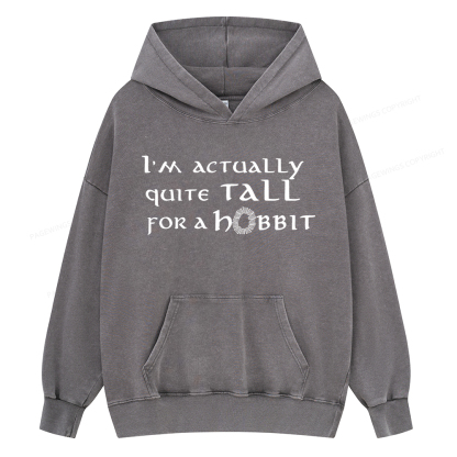 Pagewings I'm Actually Quite Tall Unisex Washed Hoodie