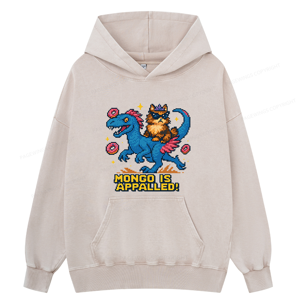 Pagewings Mongo Is Appalled Unisex Washed Hoodie