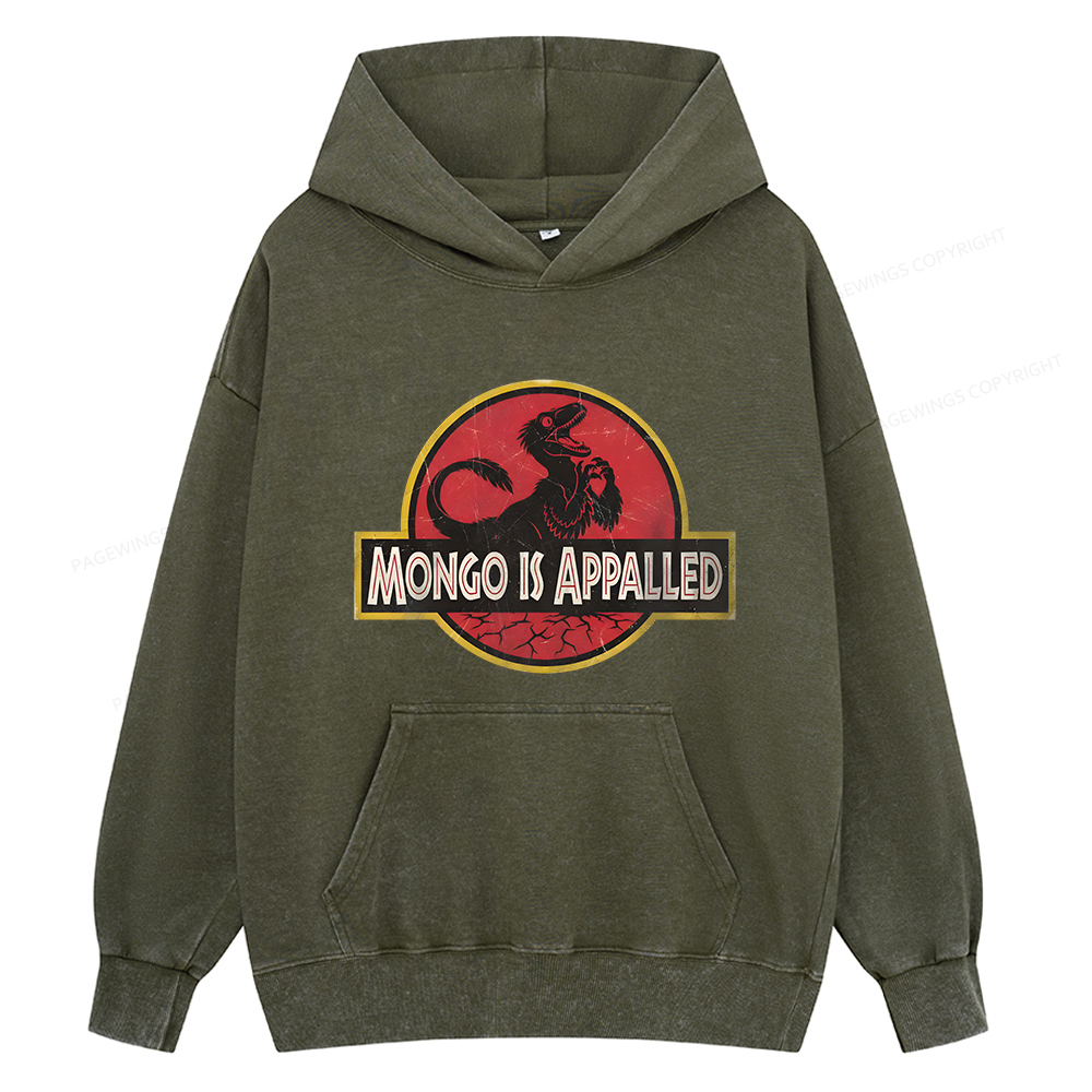 Pagewings Mongo Is Appalled Unisex Washed Hoodie