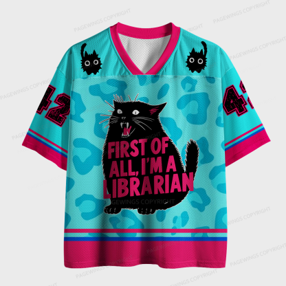 Pagewings I’m A Librarian Unisex Mesh Jersey