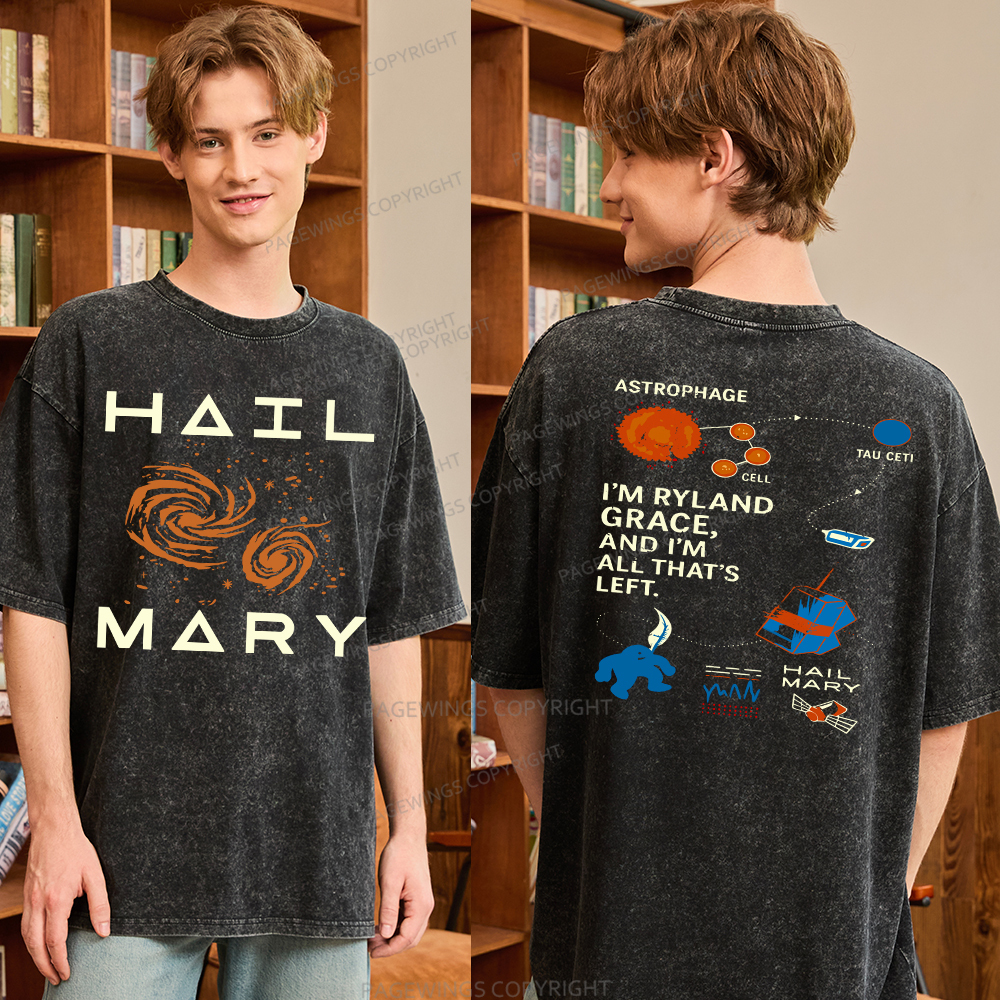 Pagewings Scifi Reader Unisex Washed T-shirt