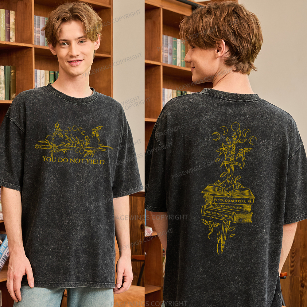 Pagewings You Do Not Yield Unisex Washed T-shirt