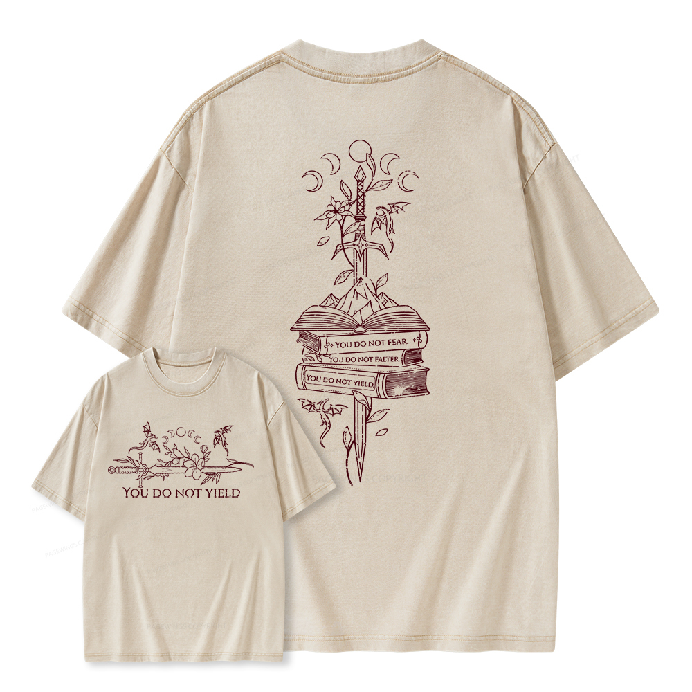 Pagewings You Do Not Yield Unisex Washed T-shirt