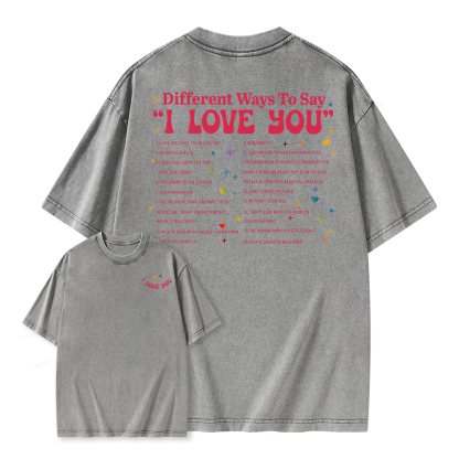Pagewings I Love You In Book Quote Unisex Washed T-shirt