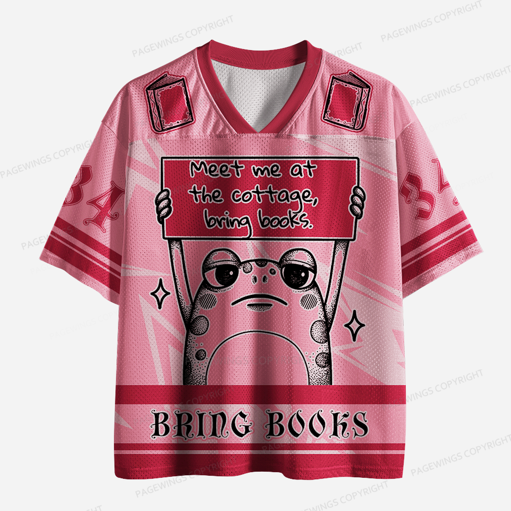 Pagewings Meet Me At The Cottage Bring Books Unisex Mesh Jersey