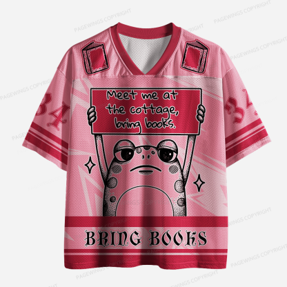 Pagewings Meet Me At The Cottage Bring Books Unisex Mesh Jersey