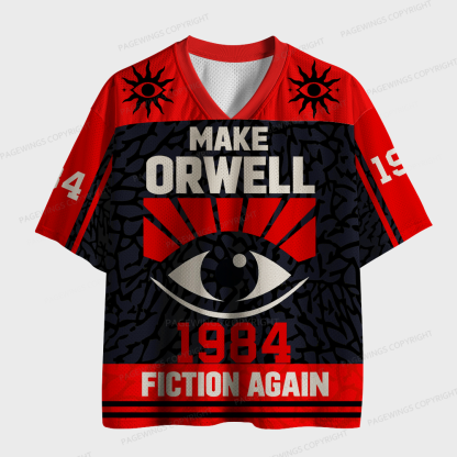 Pagewings Make Orwell 1984 Fiction Again Unisex Mesh Jersey