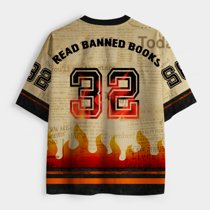 Pagewings Read Banned Books Unisex Mesh Jersey