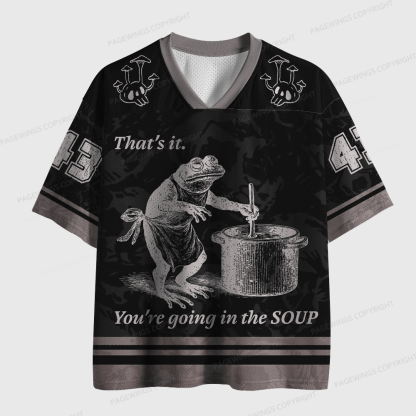 Pagewings That's It. You're Going In The Soup Unisex Mesh Jersey