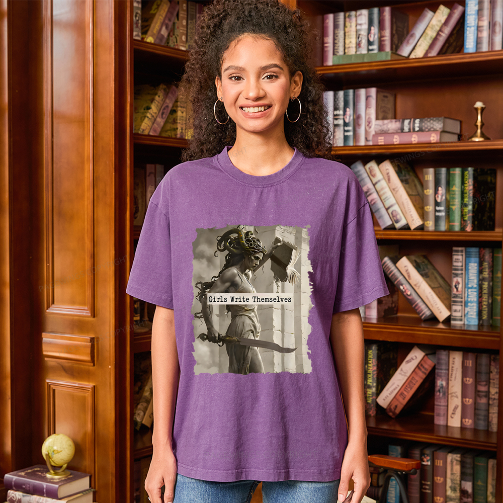 Pagewings Girls Will Be Girls Unisex Washed T-shirt