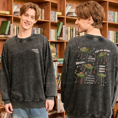 Pagewings Fantasy Bookish Rocky Amaze Unisex Washed Sweatshirt