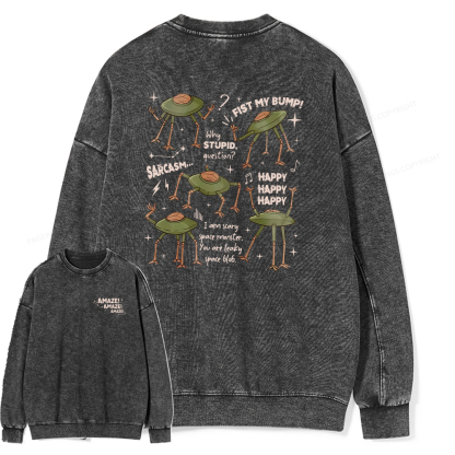 Pagewings Fantasy Bookish Rocky Amaze Unisex Washed Sweatshirt