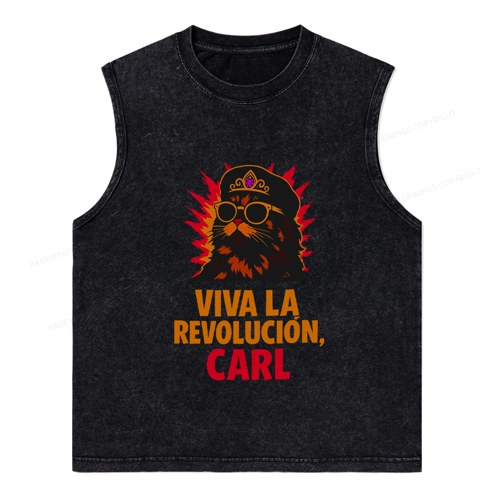 Pagewings Viva La Revolucion Unisex Washed Tank Top