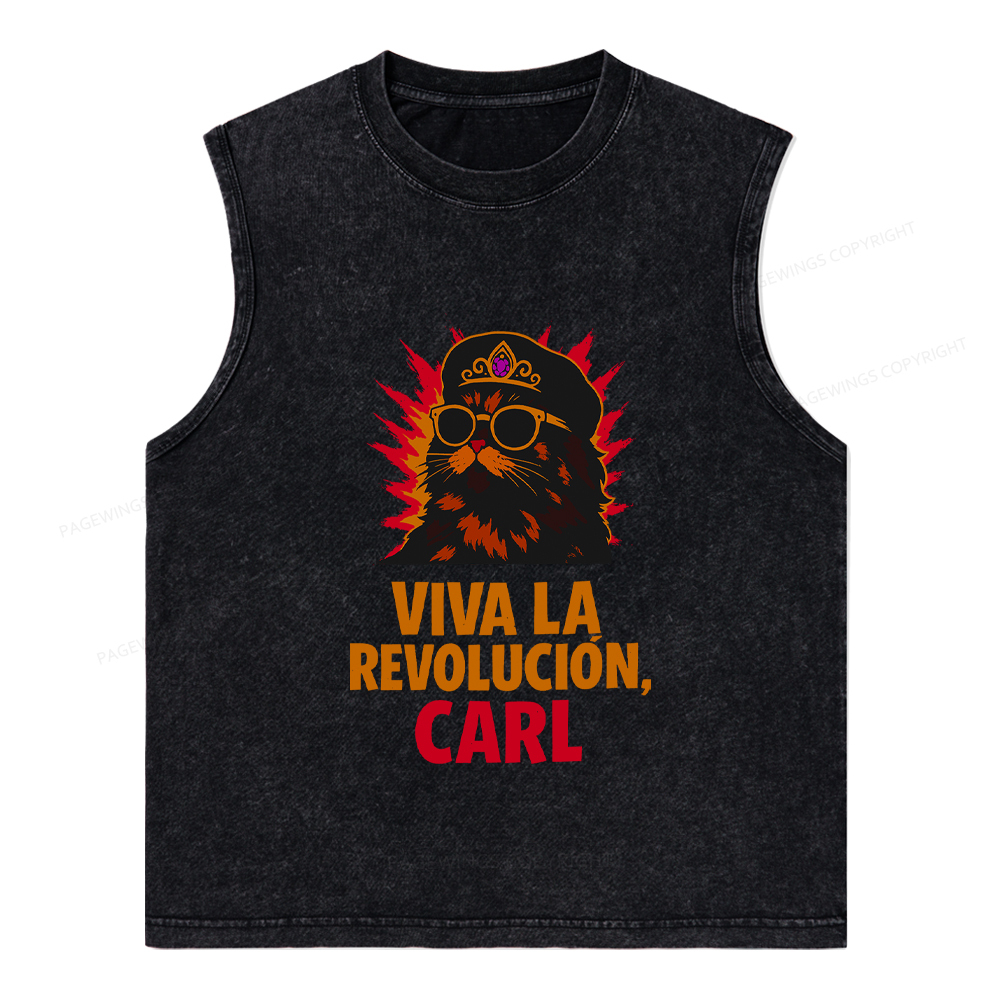Pagewings Viva La Revolucion Unisex Washed Tank Top