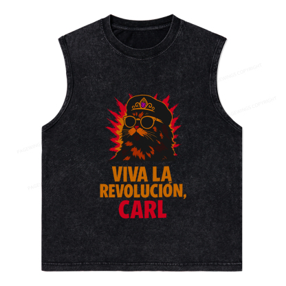 Pagewings Viva La Revolucion Unisex Washed Tank Top