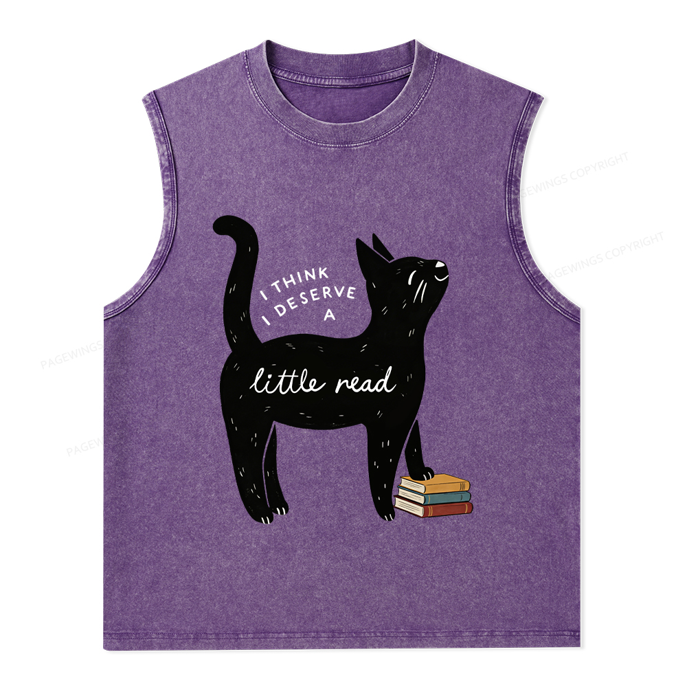 Pagewings Little Read Unisex Washed Tank Top
