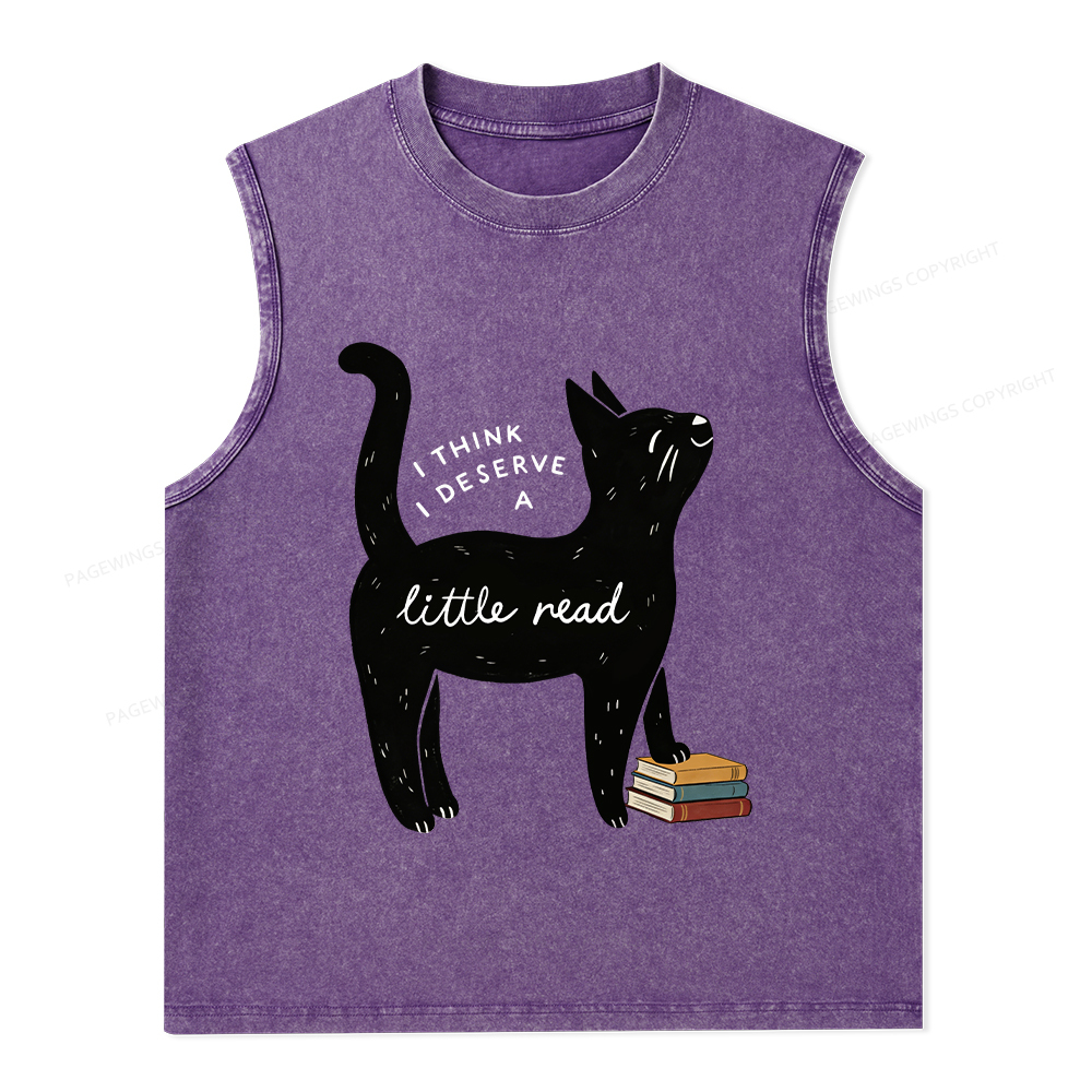 Pagewings Little Read Unisex Washed Tank Top