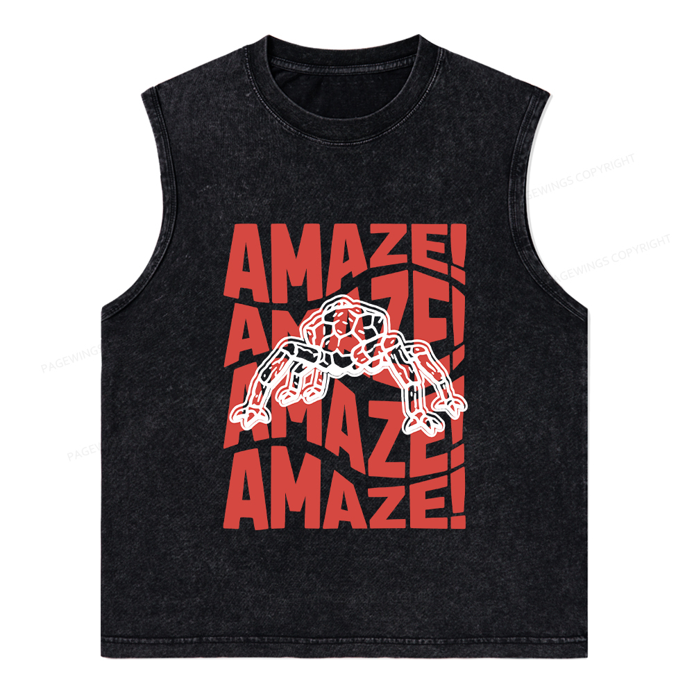 Pagewings Amaze Space Unisex Washed Tank Top