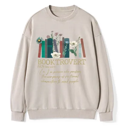 Pagewings Booktrovert Unisex Washed Sweatshirt