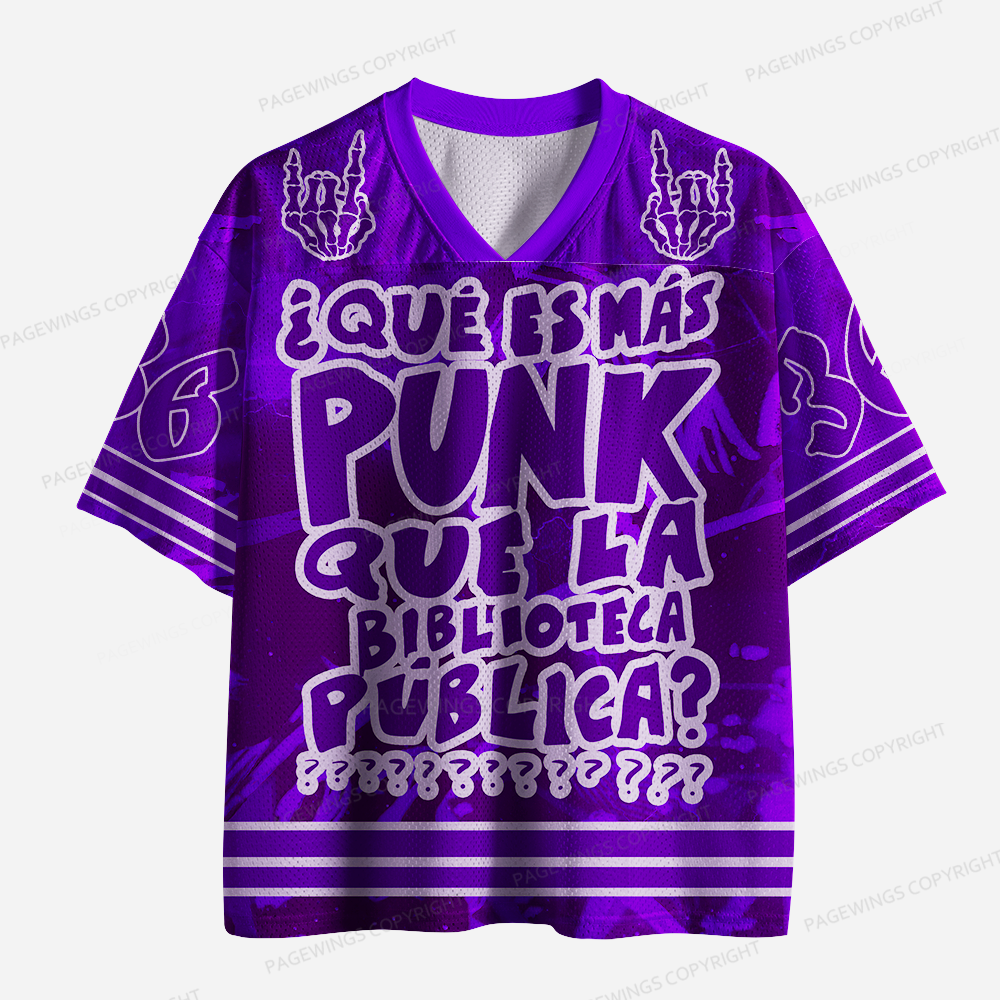 Pagewings What's More Punk Than The Public Library Unisex Mesh Jersey