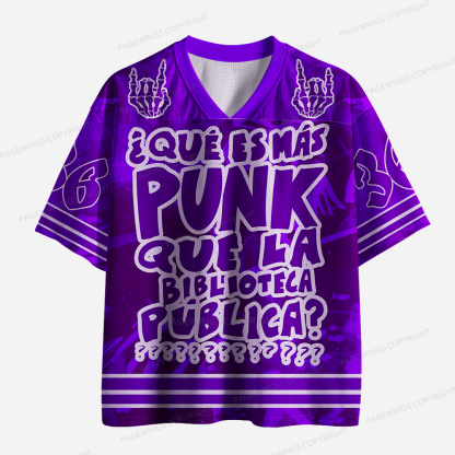 Pagewings What's More Punk Than The Public Library Unisex Mesh Jersey