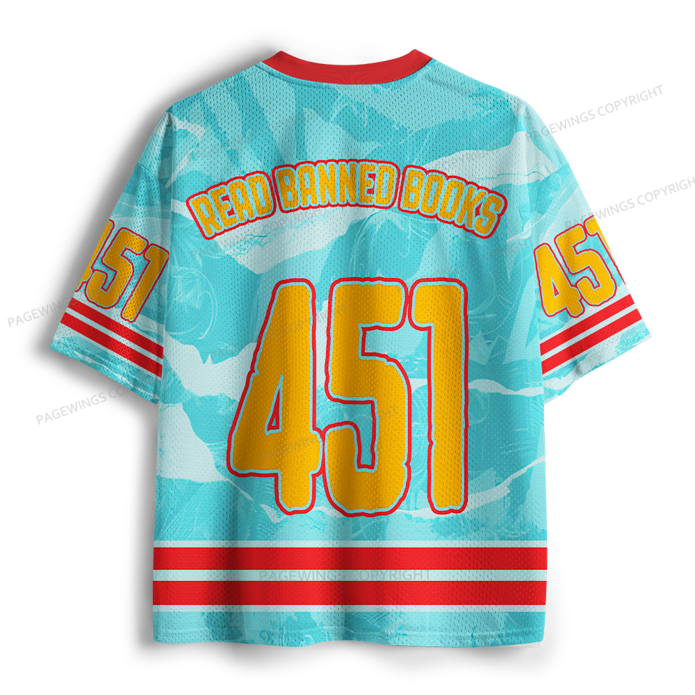 Pagewings Read Banned Books Unisex Mesh Jersey