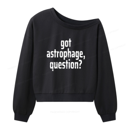 Pagewings Got Astrophage Women Off  Shoulder Sweatshirt