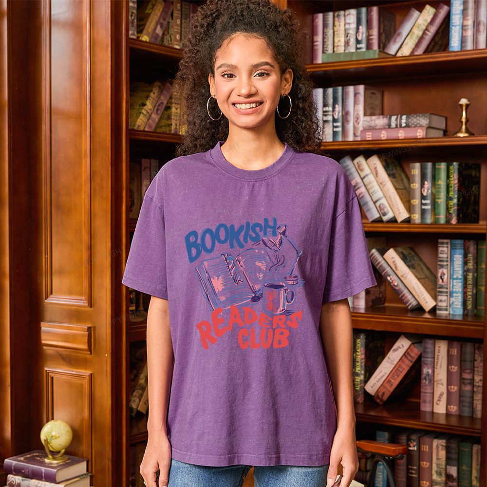 Pagewings Bookish Readers Club Unisex Washed T-shirt