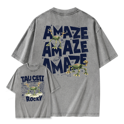 Pagewings Rocky Tau Ceti Home of Astrophage Unisex Washed T-shirt