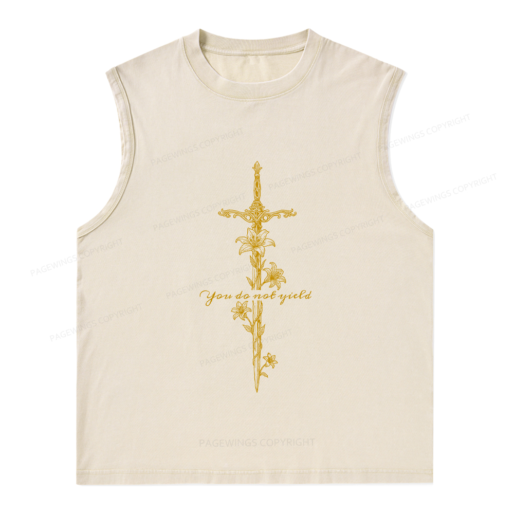 Pagewings You do Not Yield Unisex Washed Tank Top