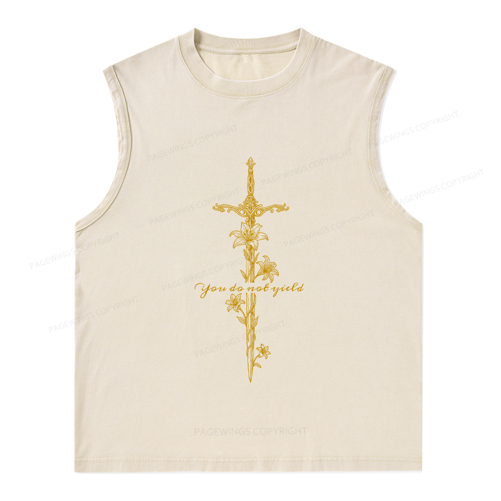 Pagewings You do Not Yield Unisex Washed Tank Top