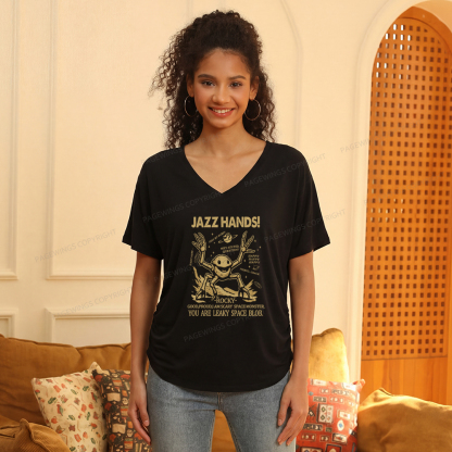 Pagewings You Sleep I Watch Women's Modal V-neck T-shirt  