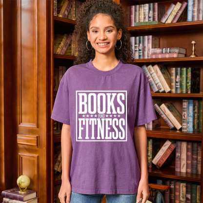 Pagewings Books And Fitness Unisex Washed T-shirt
