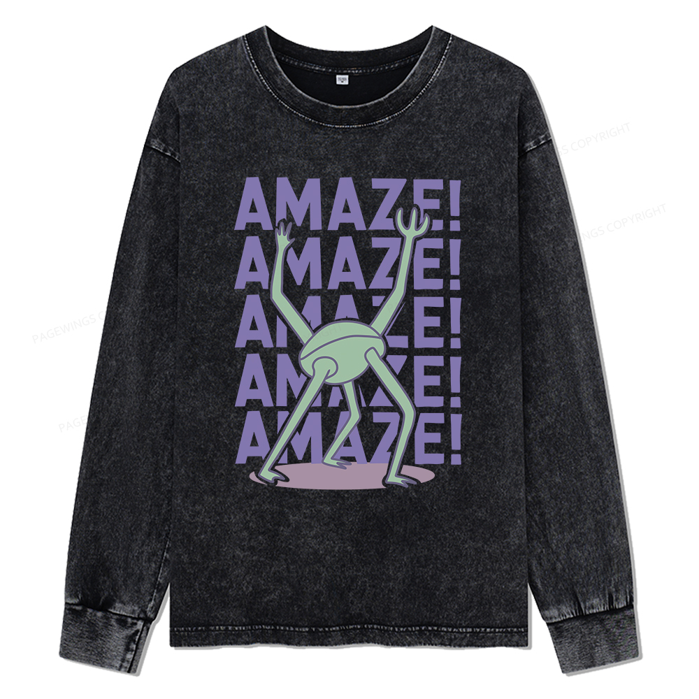 Pagewings Rocky Amaze Unisex Washed Long Sleeve T-shirt