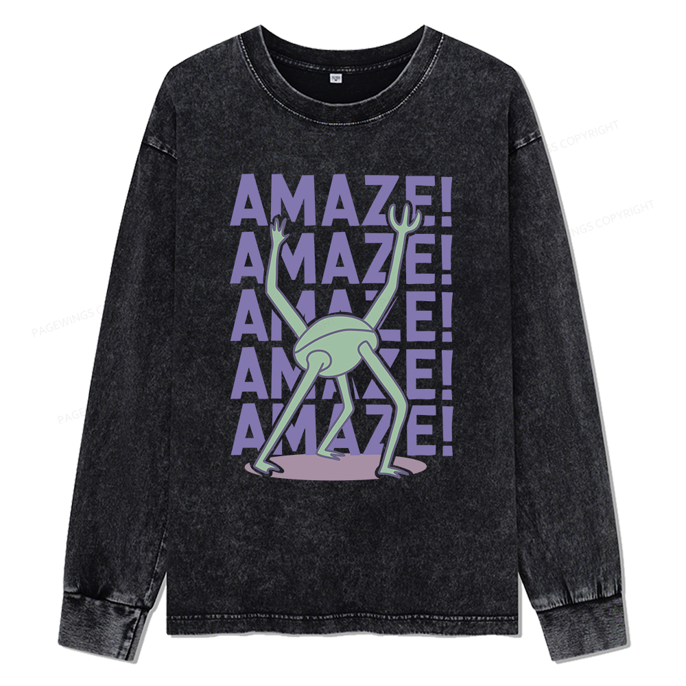 Pagewings Rocky Amaze Unisex Washed Long Sleeve T-shirt