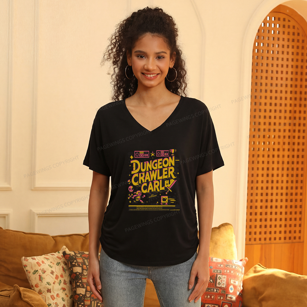 Pagewings Book New Achievement Soft Women's Modal V-neck T-shirt